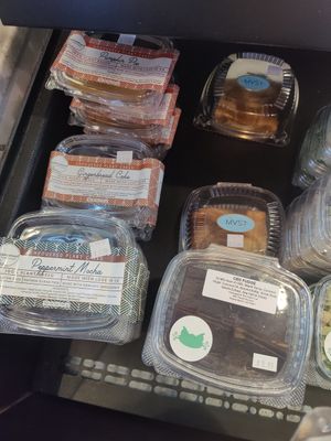 Cold case with desserts and other items at The Green Cat in Virginia Beach