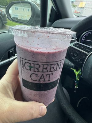 After workout smoothie at The Green Cat in Virginia Beach