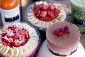 Featuring a Raw Vegan Cake and Smoothie Bowls  at The Green Cat in Virginia Beach