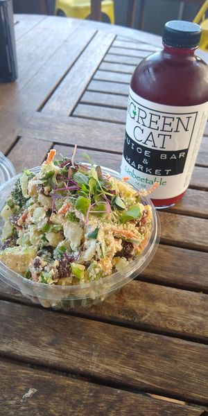No Chix Salad and 30% off juice at The Green Cat in Virginia Beach