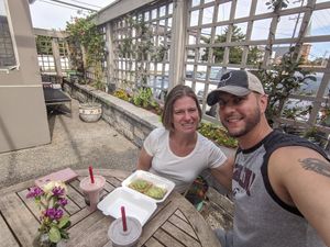 green goddess toast, post workout smoothie & sipping on Zen smoothie at The Green Cat in Virginia Beach