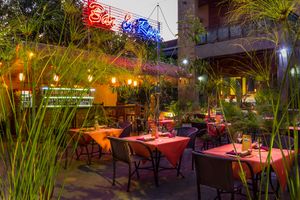 Outside dining  at Georges Rhumerie in Siem Reap