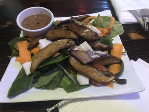 Spinach salad  at 3 Brothers Vegan Cafe in Copiague