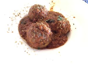 Vegan meatball  at 3 Brothers Vegan Cafe in Copiague