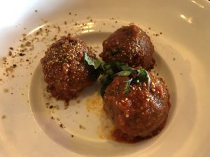 Vegan meatball  at 3 Brothers Vegan Cafe in Copiague