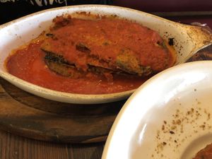 Vegan eggplant  at 3 Brothers Vegan Cafe in Copiague