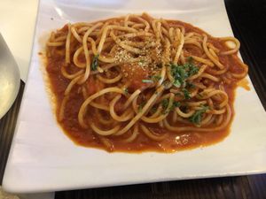 Vegan pasta  at 3 Brothers Vegan Cafe in Copiague