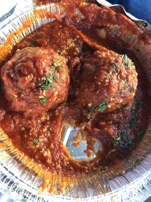 Vegan meatball  at 3 Brothers Vegan Cafe in Copiague