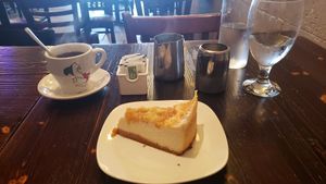 Carmel Apple Cheesecake at 3 Brothers Vegan Cafe in Copiague