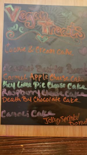Dessert menu at 3 Brothers Vegan Cafe in Copiague