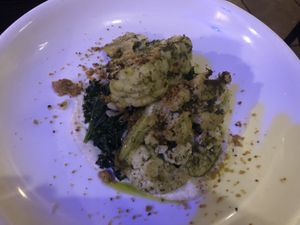 Cauliflower steak  at 3 Brothers Vegan Cafe in Copiague