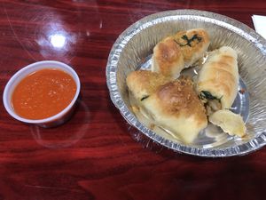 Garlic bread :) at 3 Brothers Vegan Cafe in Copiague