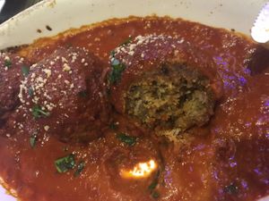 Vegan meatball  at 3 Brothers Vegan Cafe in Copiague