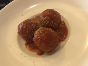 Vegan meatball  at 3 Brothers Vegan Cafe in Copiague