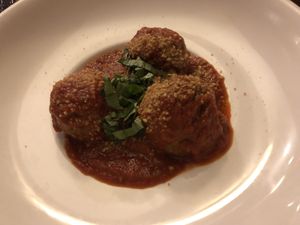 Vegan meatball  at 3 Brothers Vegan Cafe in Copiague