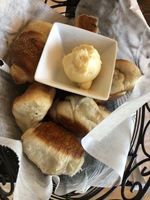 Tiny bread   at 3 Brothers Vegan Cafe in Copiague