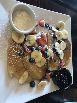 Blueberry pancake   at 3 Brothers Vegan Cafe in Copiague