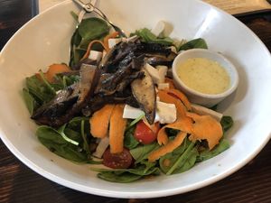 Baby spinach salad   at 3 Brothers Vegan Cafe in Copiague