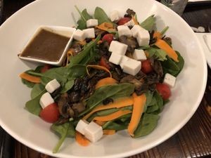 Baby spinach salad   at 3 Brothers Vegan Cafe in Copiague