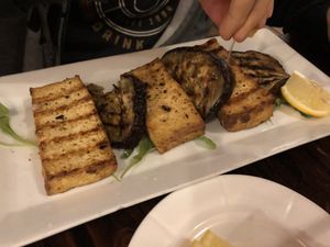 Grilled tofu   at 3 Brothers Vegan Cafe in Copiague