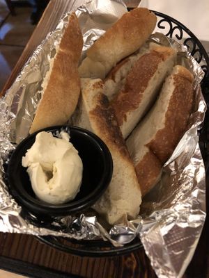Bread as entree   at 3 Brothers Vegan Cafe in Copiague