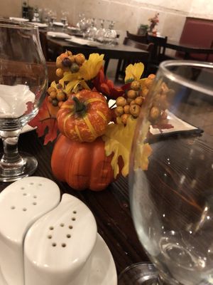 Table decoration   at 3 Brothers Vegan Cafe in Copiague