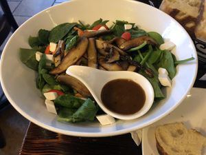 Baby spinach salad   at 3 Brothers Vegan Cafe in Copiague