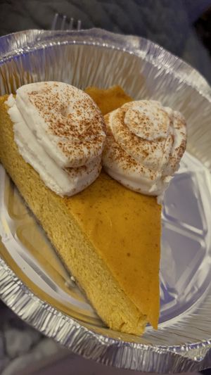 Pumpkin cheesecake  #Veganuary at 3 Brothers Vegan Cafe in Copiague