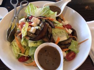 Baby spinach salad - without spinach with lettuce instead 
  at 3 Brothers Vegan Cafe in Copiague