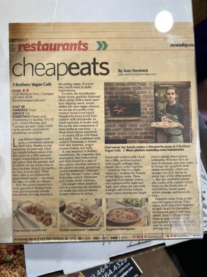   at 3 Brothers Vegan Cafe in Copiague