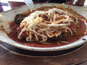 Eggplant Parmesan   at 3 Brothers Vegan Cafe in Copiague