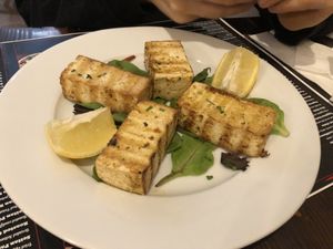 Grilled tofu   at 3 Brothers Vegan Cafe in Copiague
