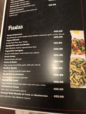 Vegan menu   at 3 Brothers Vegan Cafe in Copiague