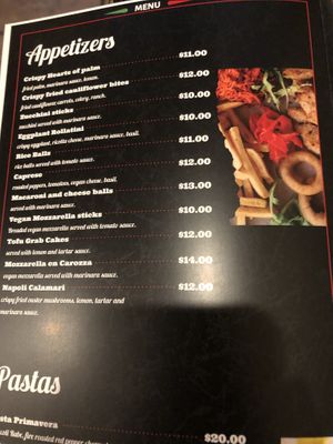 Vegan menu   at 3 Brothers Vegan Cafe in Copiague