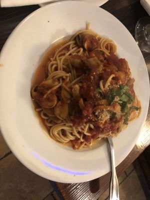 Spaghetti (vegan)   at 3 Brothers Vegan Cafe in Copiague