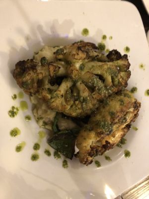 Roasted Cajun cauliflower steaks   at 3 Brothers Vegan Cafe in Copiague