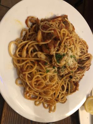 Vegan spaghetti   at 3 Brothers Vegan Cafe in Copiague