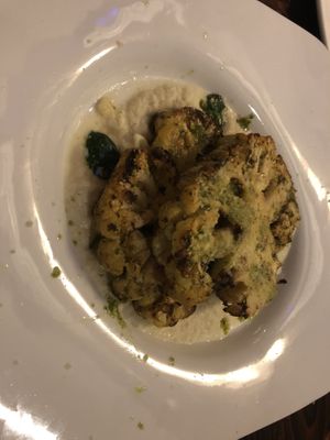 Roasted Cajun cauliflower steaks   at 3 Brothers Vegan Cafe in Copiague