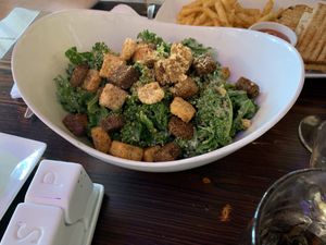 Kale Cesar salad  at 3 Brothers Vegan Cafe in Copiague