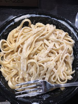 Vegan Fettuccine Alfredo with cashew sauce  at 3 Brothers Vegan Cafe in Copiague