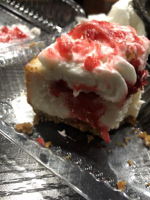 Vegan cheesecake my non vegan mom thought it was a regular cheesecake there were also many other options for desert at 3 Brothers Vegan Cafe in Copiague