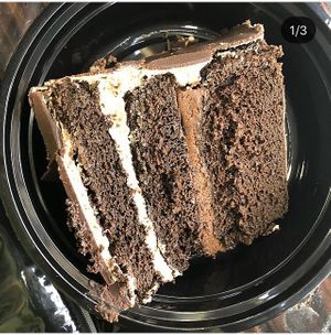 Vegan Chocolate cake  at 3 Brothers Vegan Cafe in Copiague