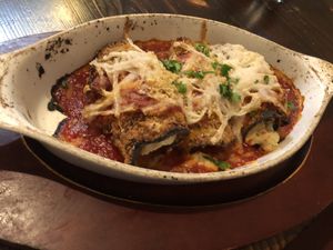 Eggplant roletoni  at 3 Brothers Vegan Cafe in Copiague