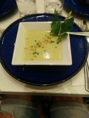 Creamy style asparagus soup at Maya Cafe in Hong Kong Island