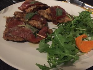 Vegan saltimbocca alla romana at Lizard in Rome