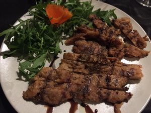 Vegan tagliata with balsamic vinegar at Lizard in Rome