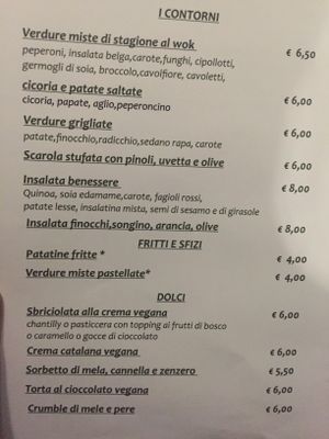 menu page 6 at Lizard in Rome