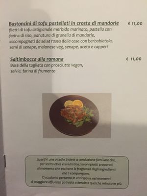 menu page 5 at Lizard in Rome