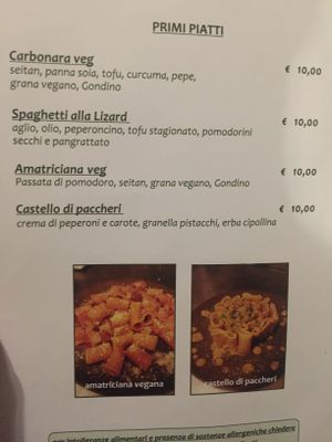 menu page 2 at Lizard in Rome