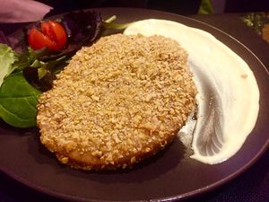 Breaded seitan cutlet with home made mayo  at Lizard in Rome